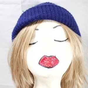 Unisex Blue Knitted Beanie Hat – One Size Fits Most (Used, Pre-Loved)